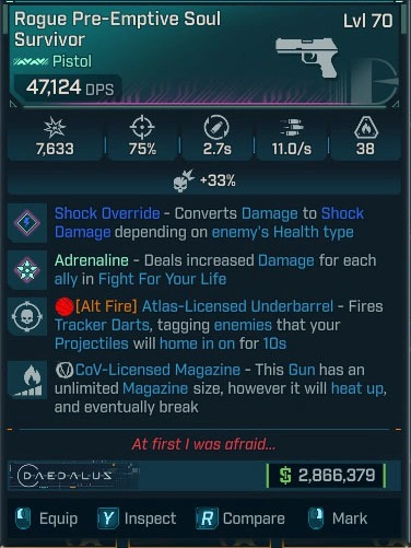 Rogue Pre-Emptive Soul Survivor - LV.70