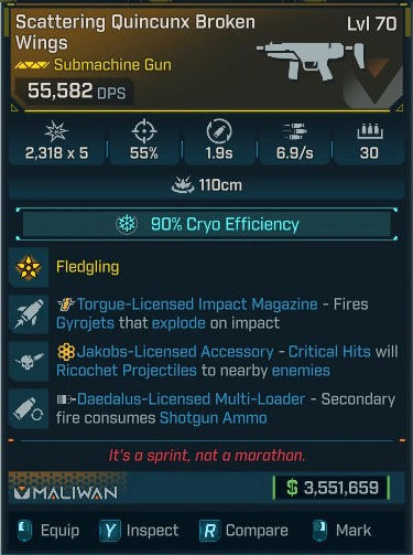 Scattering Quincunx Broken Wings - LV.70