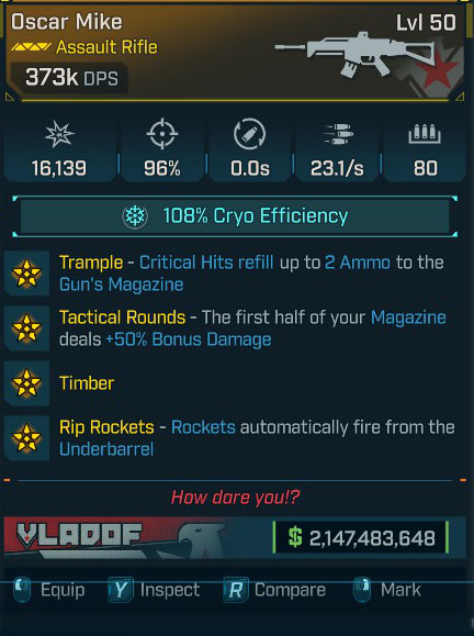 BEST MODDED Assault Rifle Oscar Mike （373K DPS）