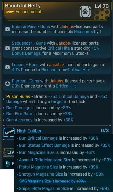 BEST Jakobs Manufacturer Enhancement - LV.70