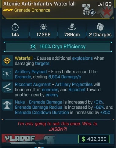 Atomic Anti-Infantry Waterfall