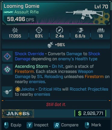 Looming Gomie - LV.70