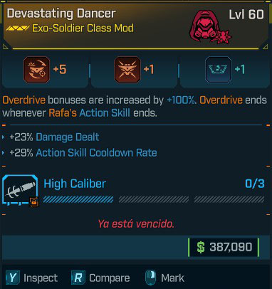 Devastating Dancer（Exo-Soldier Class Mod）