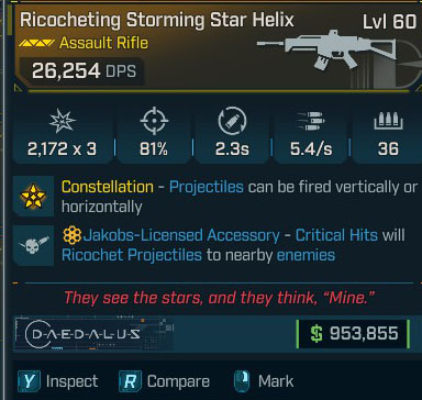 Ricocheting Storming Star Helix
