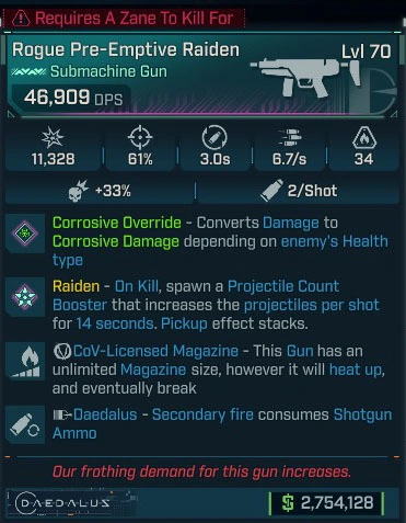Rogue Pre-Emptive Raiden - LV.70