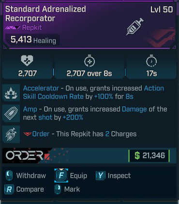 Standard Adrenalized Recorporator