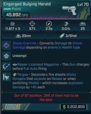 Engorged Bulging Herald - LV.70