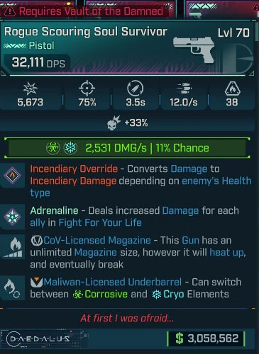 Rogue Scouring Soul Survivor - LV.70