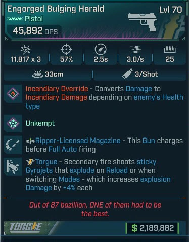 Engorged Bulging Herald - LV.70