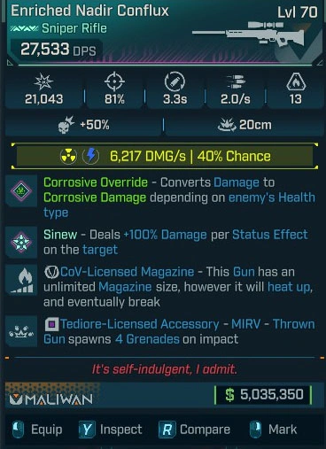 Enriched Nadir Conflux - LV.70