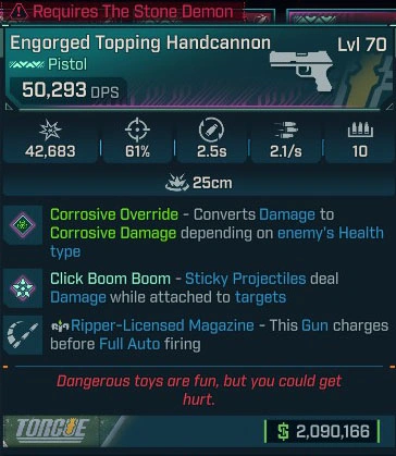 Engorged Topping Handcannon - LV.70