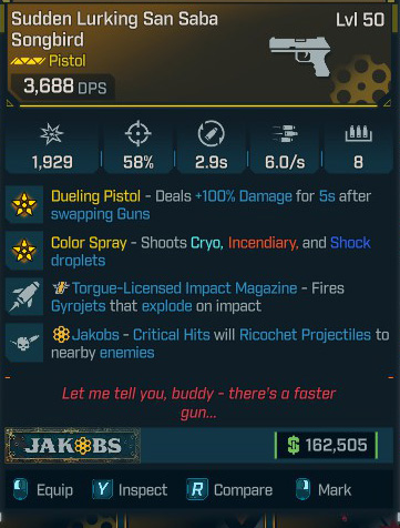 MODDED San Saba Songbird  (3688 DPS)