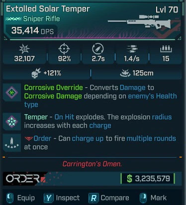Extolled Solar Temper - LV.70