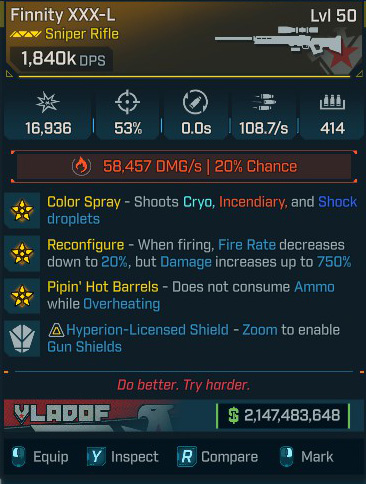 MODDED Finnity XXX-L （1840K DPS）