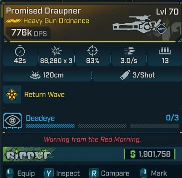 Promised Draupner - LV.70