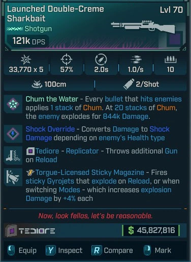 Launched Double-Creme Sharkbait - LV.70