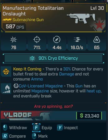 Manufacturing Totalitarian Lvl 30