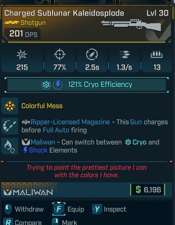 Charged Sublunar Kaleidosplode Lvl 30