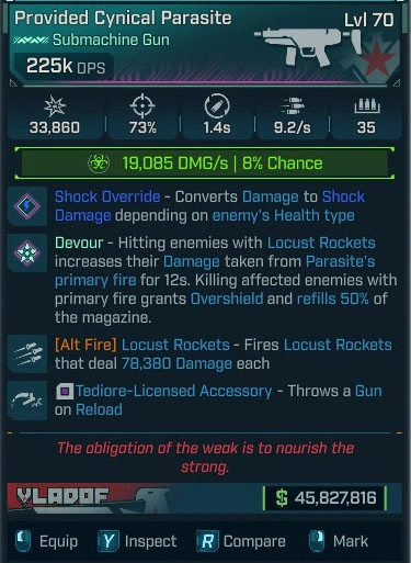 Provided Cynical Parasite - LV.70