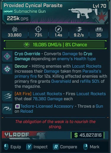 Provided Cynical Parasite - LV.70