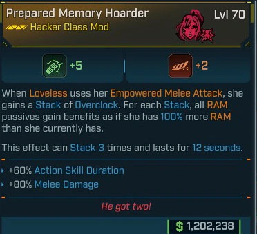 Prepared Memory Hoarder - LV.70