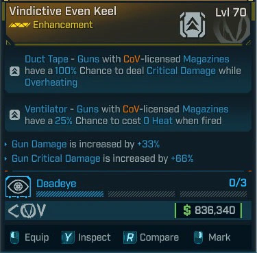 Vindictive Even Keel - LV.70