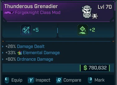 Thunderous Grenadier - LV.70