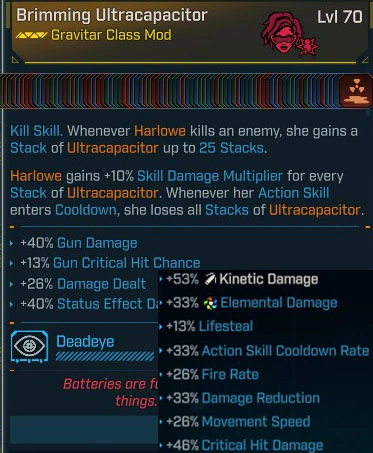 (Gravitar Mod- All Skills MAX) Brimming Ultracapacitor - LV.70