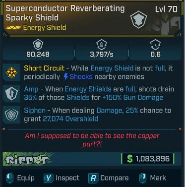 Superconductor Reverberating Sparky Shield - LV.70
