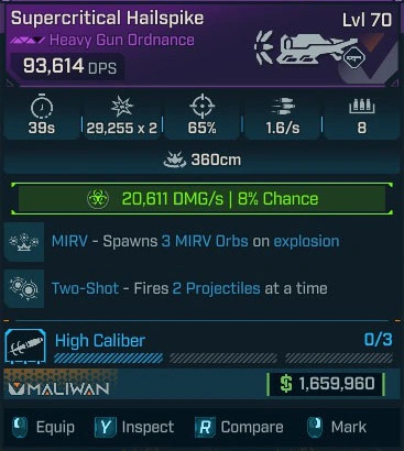 Supercritical Hailspike - LV.70