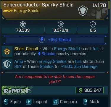 Superconductor Sparky Shield - LV.70