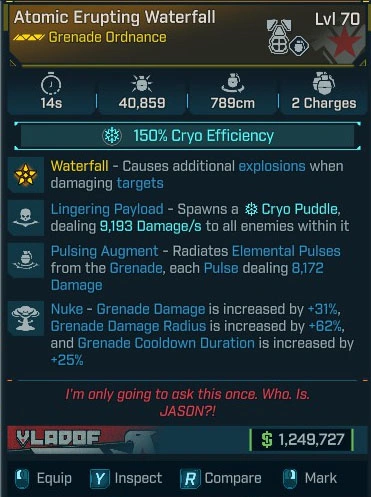 Atomic Erupting Waterfall - LV.70