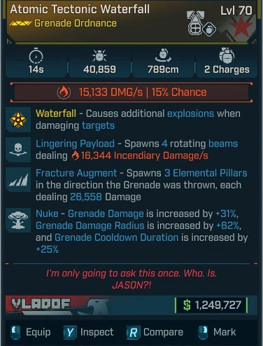 Atomic Tectonic Waterfall - LV.70
