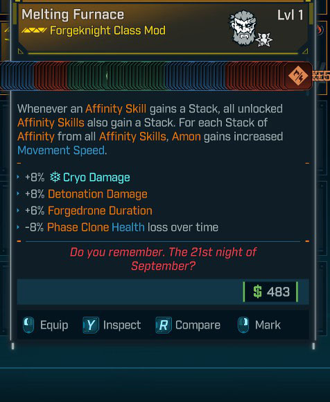 Lvl.1 Forgeknight (Amon) Class Mod (All Skills MAX)