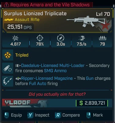 Surplus Lionized Triplicate - LV.70