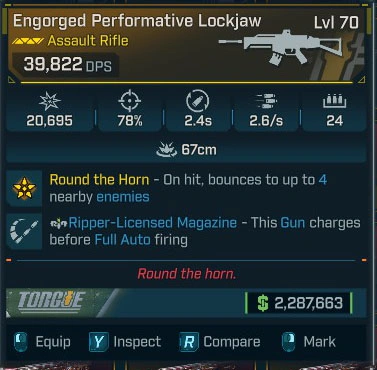 Engorged Performative Lockjaw - LV.70