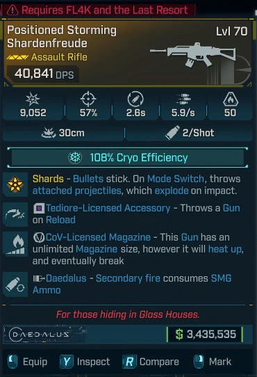 Positioned Storming Shardenfreude - LV.70
