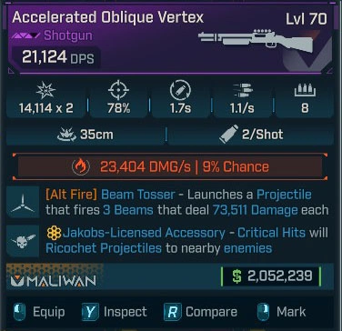 Accelerated Oblique Vertex - LV.70