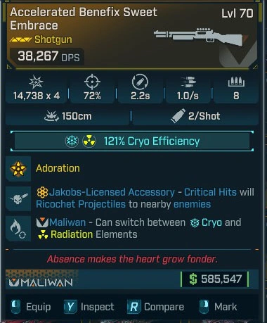 Accelerated Benefix Sweet Embrace - LV.70