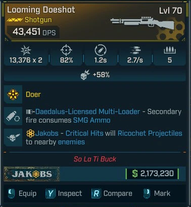 Looming Doeshot - LV.70