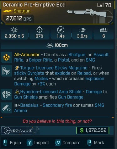 Ceramic Pre-Emptive Bod - LV.70