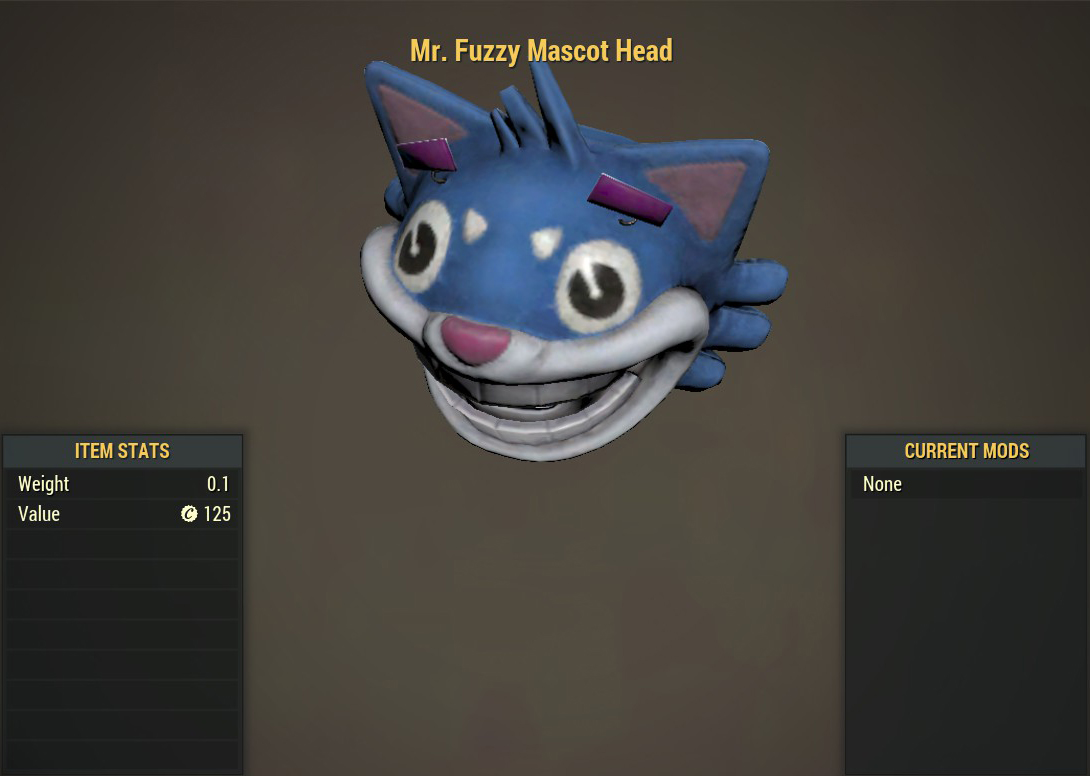 Mr. Fuzzy Mascot Head