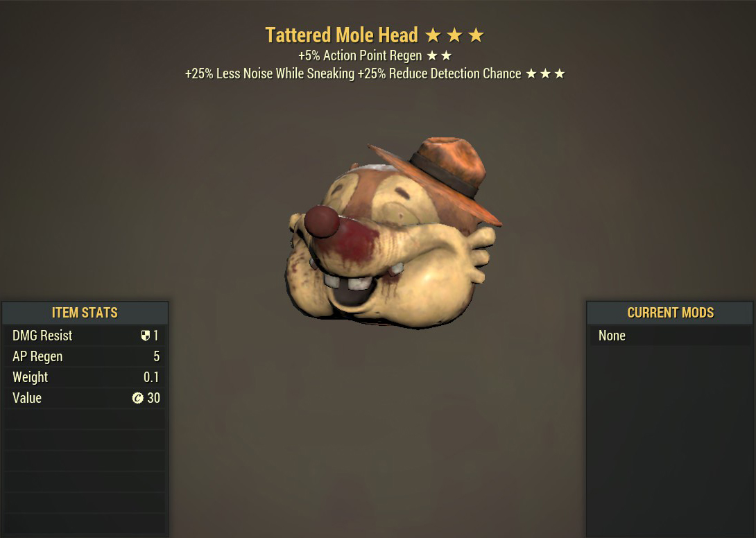 Tattered Mole Head (AP REFRESH) (Sneak)