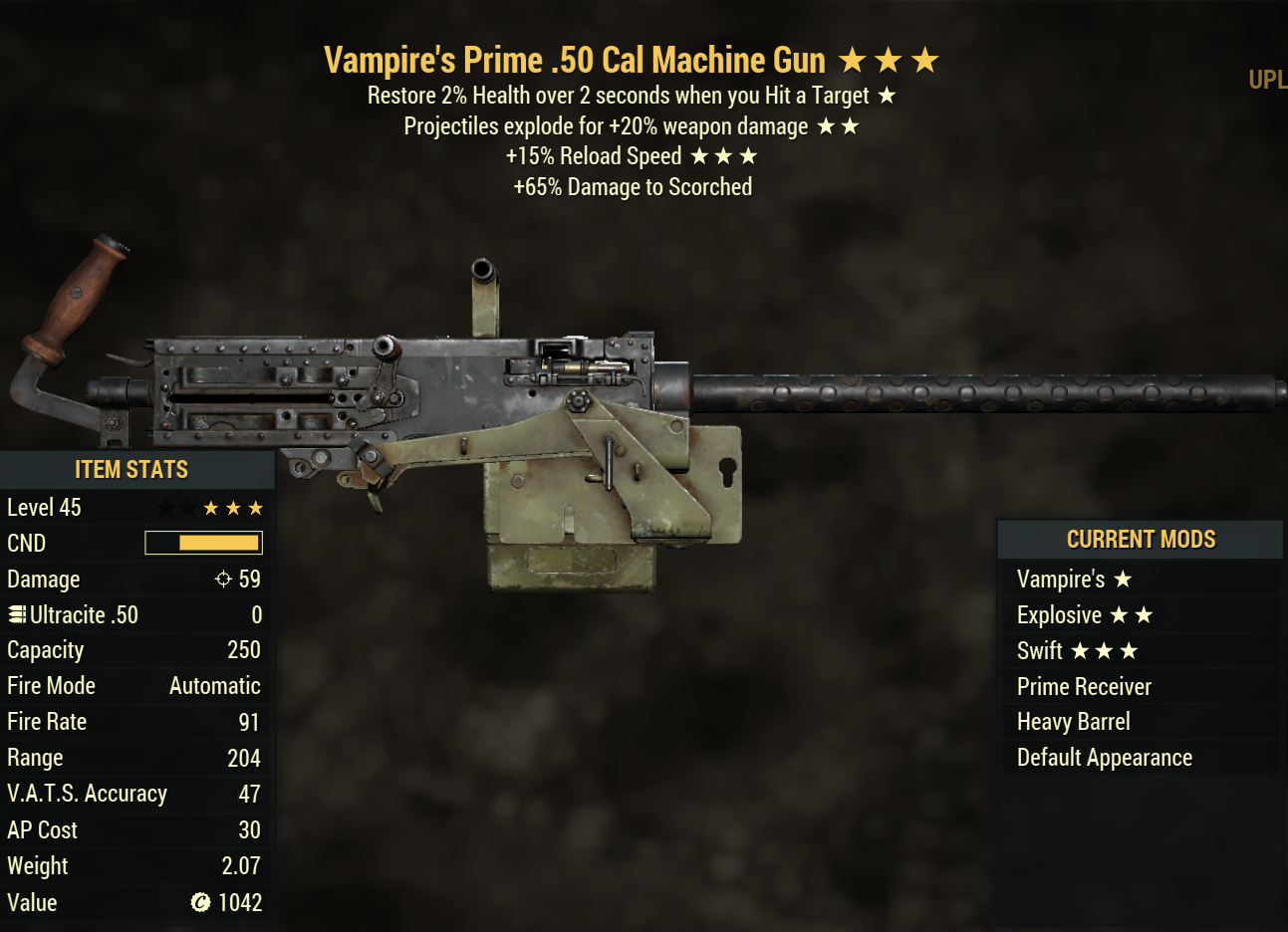 Vampire's .50 Cal Machine Gun (Explosive) (Swift)