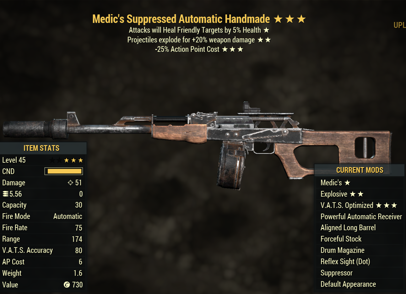 Medic's Handmade (Explosive) (VATS Optimized)