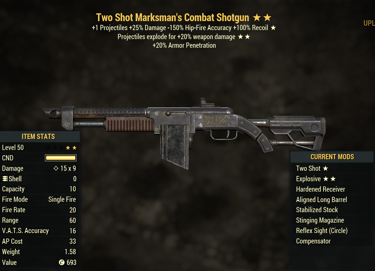 Two Shot Combat Shotaun (Explosive)