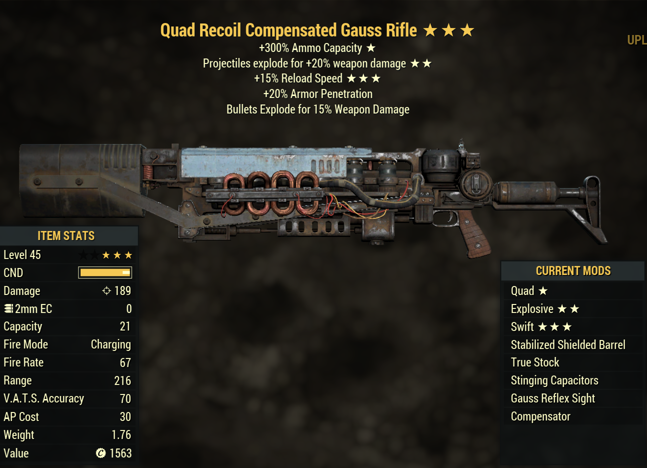 Quad Gauss Rifle (Explosive) (Swift)