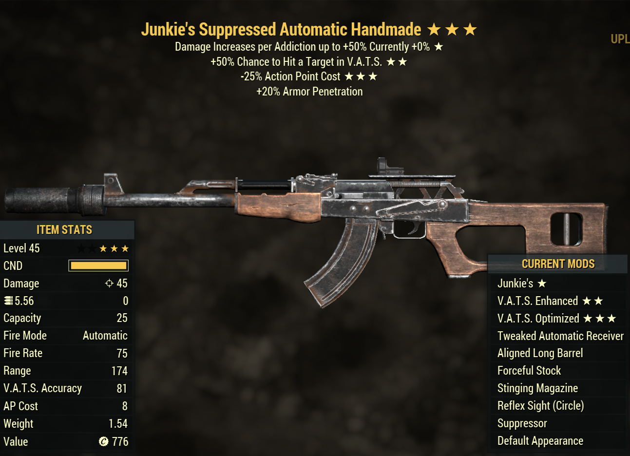 Junkie's Handmade (VATS Enhanced) (VATS Optimized)